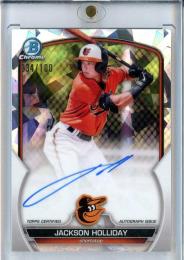 2023 Bowman  Jackson Holliday Chrome Prospect Autographs Atomic Refractors【034/100】 Baltimore Orioles