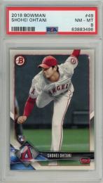 2018 Topps Bowman Shohei Ohtani Base RC #49【PSA 8 NM-MT】