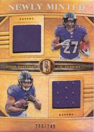 2020 Panini Gold Standard Football Baltimore Ravens Devin Duvernay/J.K. Dobbins Newly Minted Memorabilia Duals  240/249