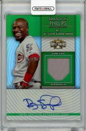 【表面右上角若干難あり】2012 TOPPS Triple Threads Brandon Phillips Autograph & Game Used Memorabilia【26/50】