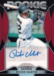 2019 Panini Prizm Baltimore Orioles Richie Martin Rookie Autographs Red パラレル版