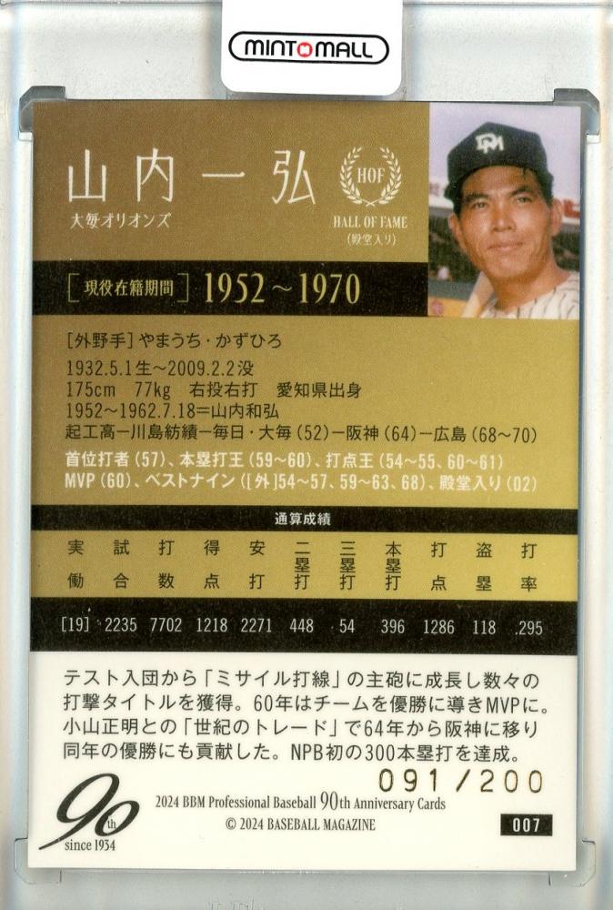 ミントモール / MINT 池袋店 / 2024 BBMプロ野球90周年カード