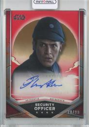 2022 TOPPS CHROME STAR WARS MANDALORIAN: BESKAR EDITION  Philip Alexander Autograph 78/99