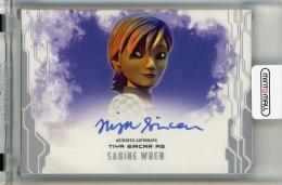 2017 Topps Star Wars Masterwork Tiya Sircar / Sabine Wren Autographs #MABTS