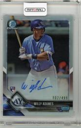 2018 Topps Bowman Chrome Willy Adames 直筆サイン【002/499】 Tampa Bay Rays