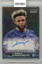 2024 TOPPS Stadium Club Chrome Junior Caminero Autographs #SCCAJC Tampa Bay Rays