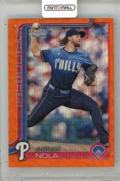2025 TOPPS Chrome Aaron Nola Orange Wave Refractors #286【22/25】 Philadelphia Phillies