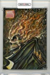 2020-21 UPPER DECK MARVEL ANNUAL Sketch Card by Steven Busch Sketch Card Ghost Rider marvel