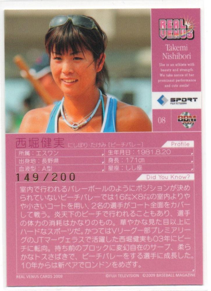 ミントモール / MINT LAB TOKYO店 / 2009 BBM Real Venus ビーチバレー