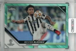 2021-22 Topps Chrome UEFA Champions League Juventus Weston McKennie Base Aqua(パラレル版) 014/199
