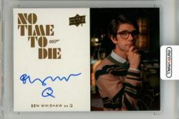 2025 UPPER DECK James Bond No Time to Die Ben Whishaw as Q Inscribed Horizontal Autographs #NDHBE "Q"