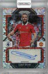 2022-23 Panini Prizm Premier League Luke Shaw Signatures Base Breakaway #5 Auto ※初期傷あり Manchester United