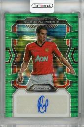 2023-24 Panini Prizm Premier League Robin van Persie Signatures Green Pulsar Prizms #37 Auto Manchester United