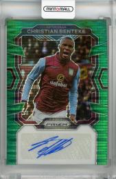 2023-24 Panini Prizm Premier League Christian Benteke Signatures Green Pulsar Prizms #3 Auto  Aston Villa