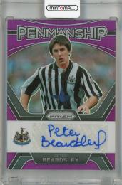2023-24 Panini Prizm Premier League Peter Beardsley Penmanship Purple Prizms #27 Auto【10/25】 Newcastle United