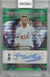 2023-24 Panini Prizm Premier League James Maddison Penmanship Green Pulsar Prizms #31 Auto ※傷あり Tottenham Hotspur