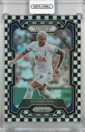 2023-24 Panini Prizm Premier League Richarlison Black and White Checker Prizms #129 Tottenham Hotspur