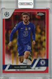 2022-23 Topps Chrome UEFA Club Competitions Mason Mount Red & Gold Seismic #19 Chelsea FC