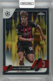 2022-23 Topps Chrome UEFA Club Competitions Charles De Ketelaere Black & Gold Seismic #90 ※初期傷あり【27/30】 AC Milan