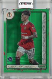 2022-23 Topps Stadium Club Chrome UEFA  Alejandro Garnacho Championship Contributions Green #CC-AGA RC ※初期傷あり【89/99】 Manchester United