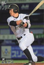 2018 カルビー プロ野球チップス 第1弾 #031 荻野貴司(ロッテ) レギュラーカード