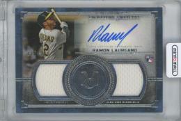 2019 TOPPS Museum Collection Signature Swatches Dual Relic Autographs / RAMON LAUREANO(Oakland Athletics) 【116/299】