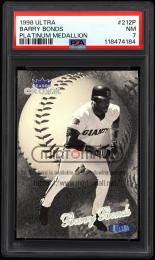 1998 Ultra #212P Barry Bonds Platinum Medallion SC【077/100】【PSA NM 7】  (MSV#1549)