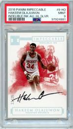 2016-17 PANINI Impeccable Hakeem Olajuwon Indelible Ink Autograph Holo Silver #II-HO 25枚限定【22/25】【PSA9】《MINT》Houston Rockets