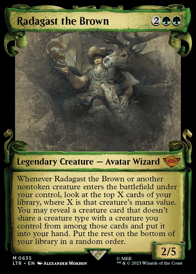 MTG 指輪物語 ポスター Foil 茶色のラダガスト 匿名配送 です。 FOIL)茶色のラダガスト/Radagast the Brown《日本語》【LTR】