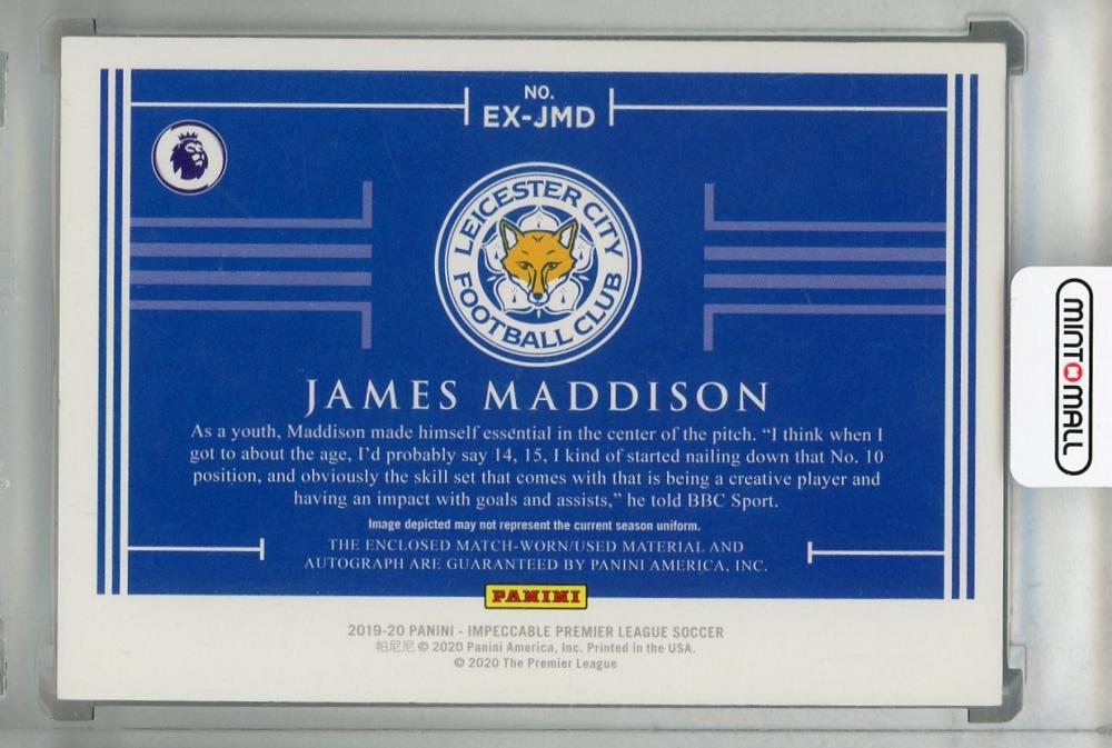 ミントモール / MINT 浦和店 / 2019-20 Panini Impeccable Premier League Leicester City  James Maddison Extravagance Patch Autographs Silver(パラレル版) 18/25