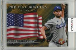 2022 TOPPS Pristine Pristine Borders Gold Refractors #PB9 Clayton Kershaw 【22/50】 Los Angeles Dodgers