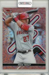 2022 TOPPS Finest Rose Gold Mini Diamond Refractors #27 Mike Trout 【30/50】 Los Angeles Angels※表面に製造時の横線あり