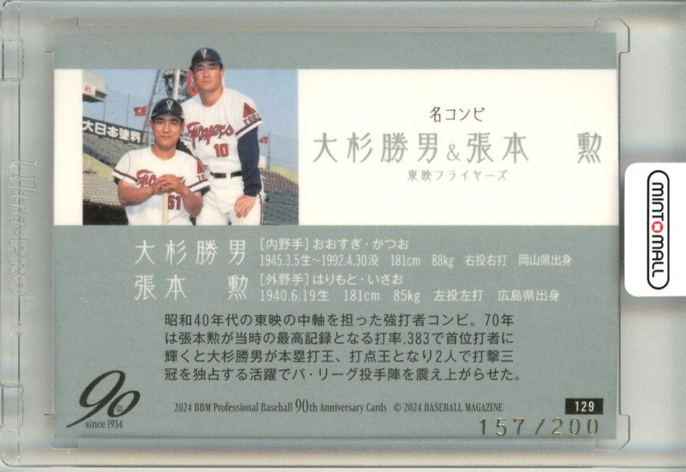 ミントモール / MINT 立川店 / 2024 BBM プロ野球90周年カード ミントモール / MINT 立川店 / 2024 BBM プロ野球90周年カード