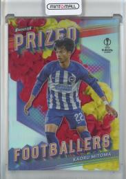 2024-25 Topps Finest UEFA Club Competitions Soccer Kaoru Mitoma Yellow Red Prized Footballers #PFF-6 Brighton & Hove Albion