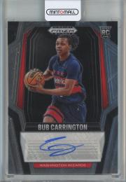 2024-25 Panini Prizm Black Basketball Bub Carrington Rookie Signatures #9 RC Washington Wizards