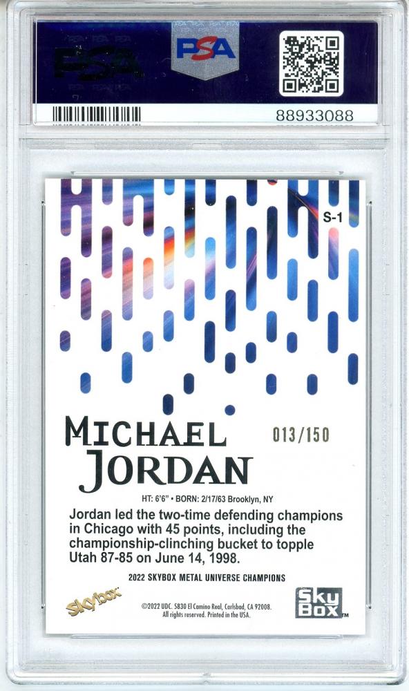 ミントモール / MINT 立川店 / 2022 Upper Deck Skybox Metal Universe Champions Michael  Jordan #S1 Skybox Premium Star Topaz【013/150】【PSA9】 Basketball