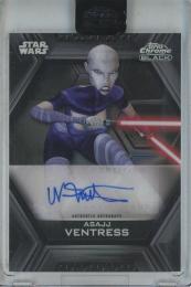 2025 TOPPS STAR WARS CHROME Asajj Ventress Black Autograph #AB-NF