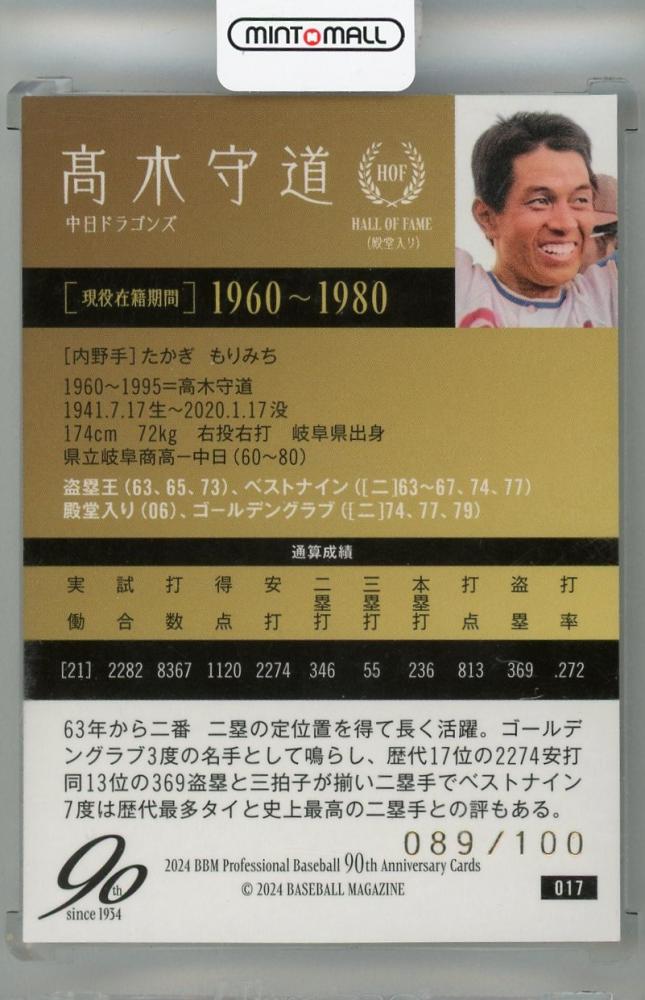 ミントモール / MINT 浦和店 / 2024 BBM プロ野球90周年 髙木