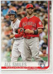 2019 Topps #295 All Smiles/Albert Pujols/Mookie Betts
