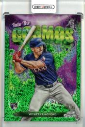 2024 Topps Cosmic Chrome Wyatt Langford Into the Cosmos Green【28/75】 Texas Rangers