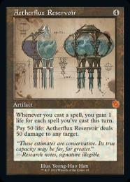 【BRO】【ENG】【Foil】《霊気貯蔵器/Aetherflux Reservoir》 旧枠設計図版