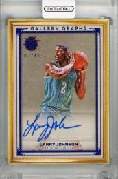 2023-24 Topps Motif Larry Johnson Gallery Graphs Ultramarine Blue #GG-LJ Auto 【03/49】 Charlotte Hornets