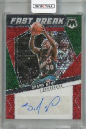 2024-25 Panini Mosaic Shawn Kemp Autographs Fast Break Red #66 ※裏面剥がれあり【40/49】 Seattle Supersonics
