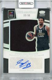 2024-25 Panini Crown Royale EuroLeague Sterling Brown Silhouettes Auto Relics #41 ※白かけあり【33/99】 Partizan Mozzart Bet Belgrade