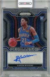 2020-21 Panini Prizm Aaron Wiggins Rookie Penmanship #46 RC Auto ※へこみあり Oklahoma City Thunder