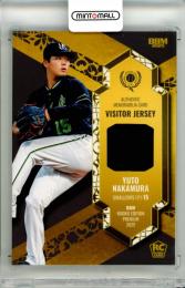 2025 BBM ルーキーエディションプレミアム 中村優斗 メモラビリアカード 通常版【088/140】 ヤクルト