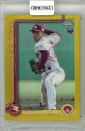 2025 TOPPS CHROME NPB 中込陽翔 #206 Base Gold Refractor Parallel【03/50】 楽天