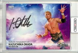 2023 BBM INFINITY プロレス オカダ・カズチカ 直筆サインカード 横版 35/90
