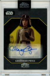 2024 Topps Chrome Black Star Wars Mary Elizabeth McGlynn As Governor Pryce #ADS-MM Dark Side Autograph Gold Refractor Parallel【40/50】
