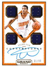 2016-17 PANINI Grand Reserve Tyler Ulis Rookie Cornerstones Quad Jersey Autograph 99枚限定 /31
